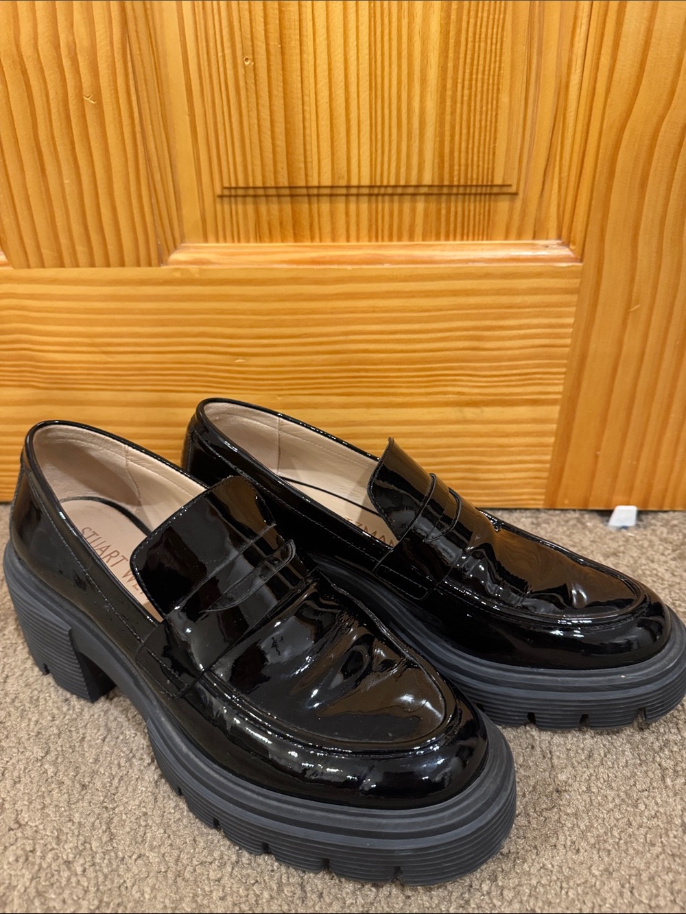 Stuart Weitzman Black Patent SoHo Loafer